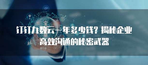 钉钉九数云一年多少钱?揭秘企业高效沟通的秘密武器