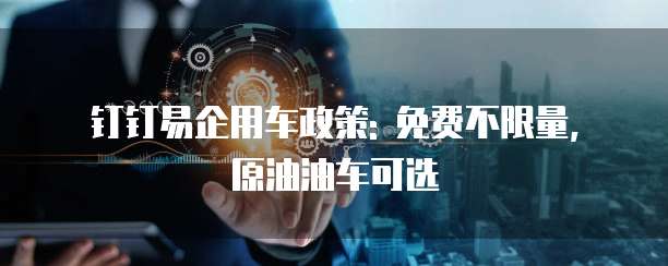 钉钉易企用车政策: 免费不限量, 原油油车可选