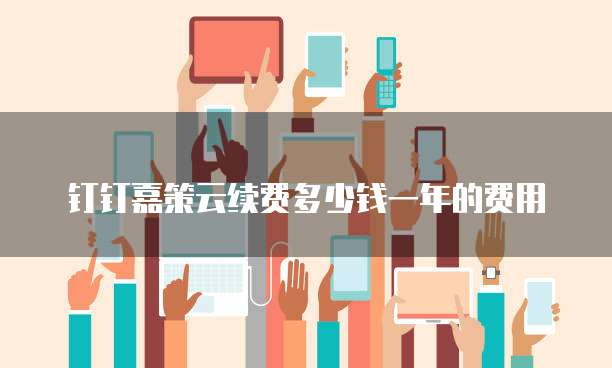 钉钉嘉策云续费多少钱一年的费用