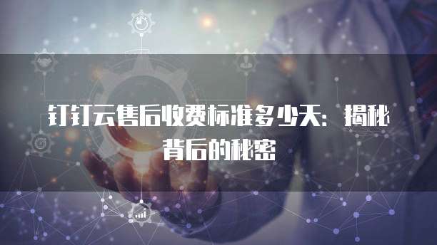 钉钉云售后收费标准多少天：揭秘背后的秘密