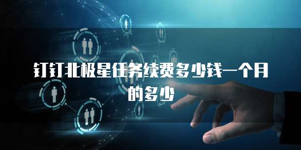 钉钉北极星任务续费多少钱一个月的多少