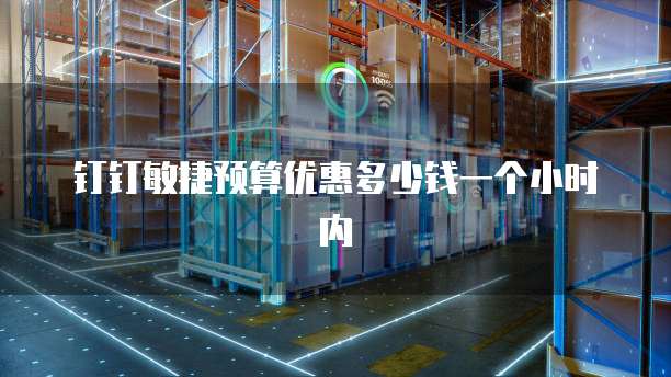 钉钉敏捷预算优惠多少钱一个小时内
