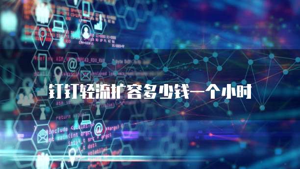 钉钉轻流扩容多少钱一个小时