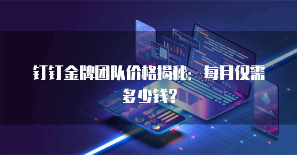 钉钉金牌团队价格揭秘:每月仅需多少钱?