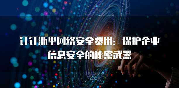 钉钉浙里网络安全费用:保护企业信息安全的秘密武器
