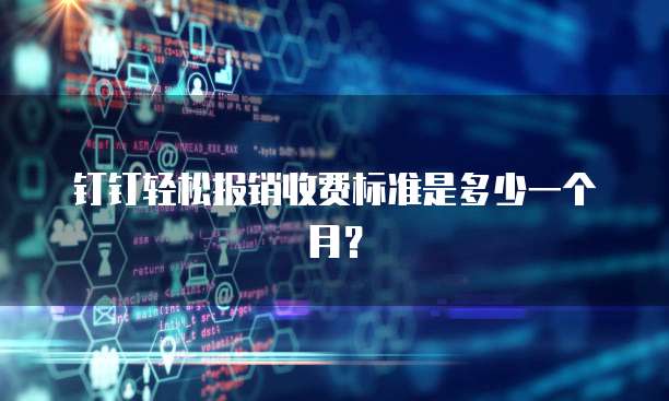 钉钉轻松报销收费标准是多少一个月?