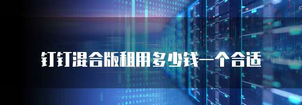 钉钉混合版租用多少钱一个合适