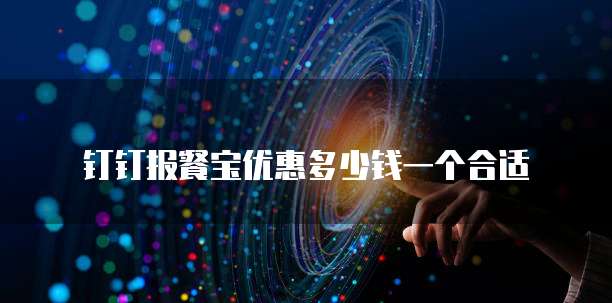 钉钉报餐宝优惠多少钱一个合适