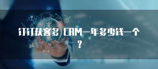 钉钉获客多 CRM一年多少钱一个?