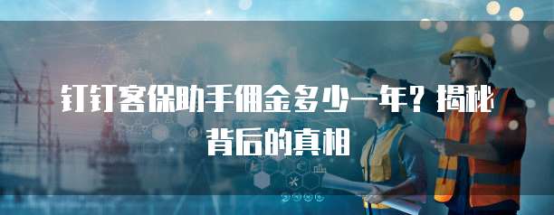 钉钉客保助手佣金多少一年?揭秘背后的真相