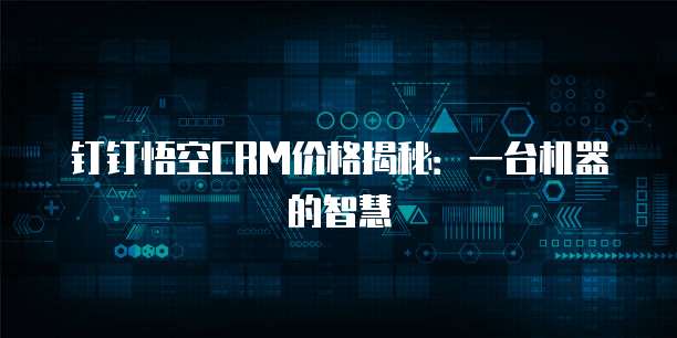 钉钉悟空CRM价格揭秘：一台机器的智慧