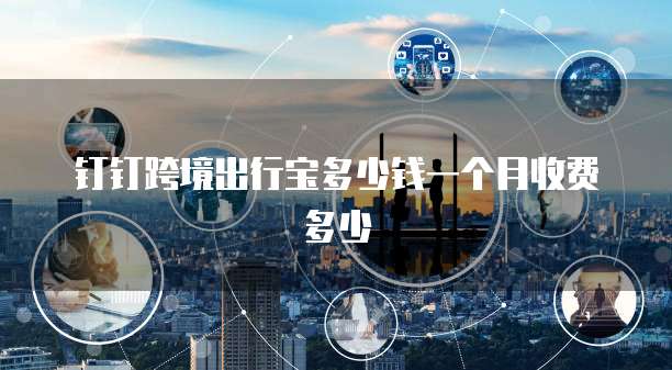 钉钉跨境出行宝多少钱一个月收费多少