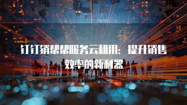 钉钉销帮帮服务云租用：提升销售效率的新利器