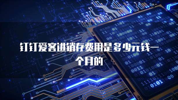 钉钉爱客进销存费用是多少元钱一个月的