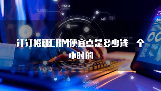 钉钉极速CRM便宜点是多少钱一个小时的