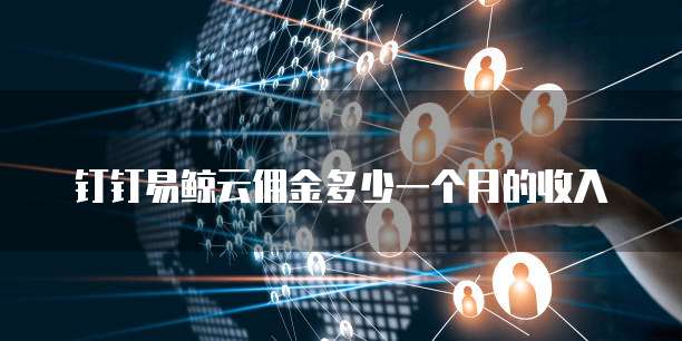 钉钉易鲸云佣金多少一个月的收入