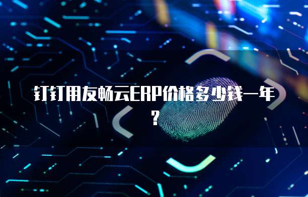 钉钉用友畅云ERP价格多少钱一年？