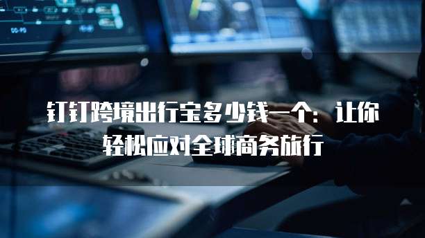 钉钉跨境出行宝多少钱一个:让你轻松应对全球商务旅行