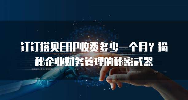 钉钉搭贝ERP收费多少一个月?揭秘企业财务管理的秘密武器