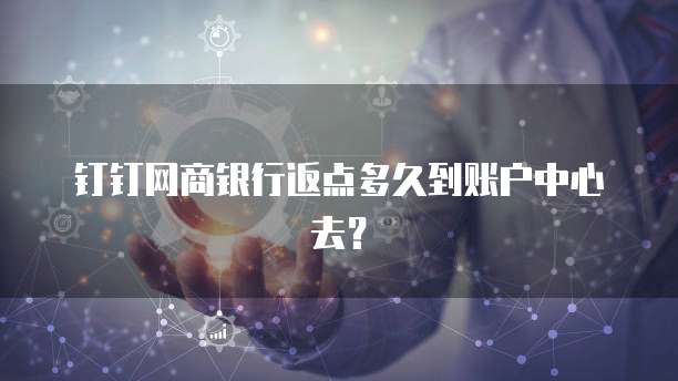 钉钉网商银行返点多久到账户中心去？