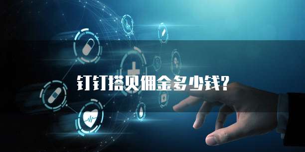 钉钉搭贝佣金多少钱？