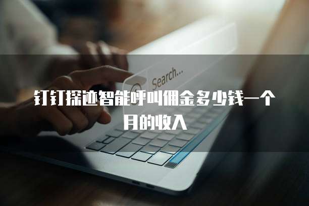 钉钉探迹智能呼叫佣金多少钱一个月的收入