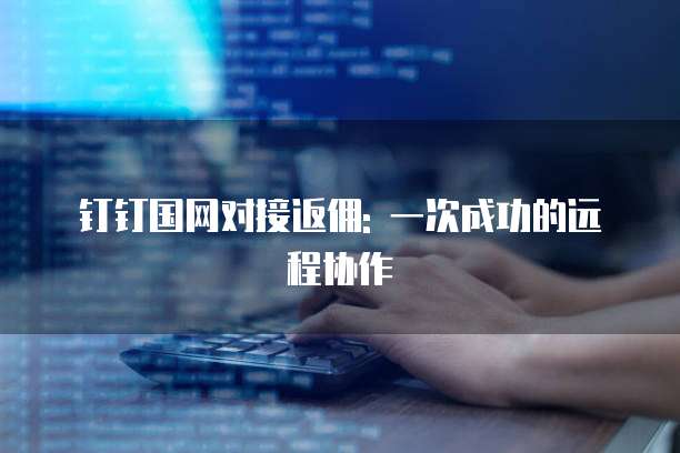 钉钉国网对接返佣: 一次成功的远程协作