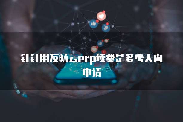 钉钉用友畅云erp续费是多少天内申请