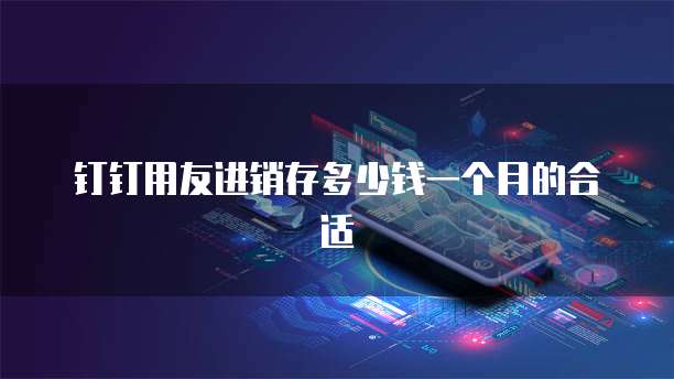 钉钉用友进销存多少钱一个月的合适