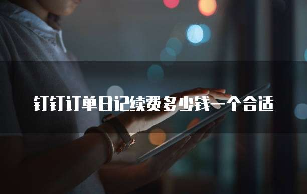 钉钉订单日记续费多少钱一个合适