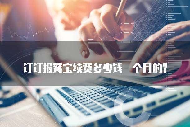 钉钉报餐宝续费多少钱一个月的?