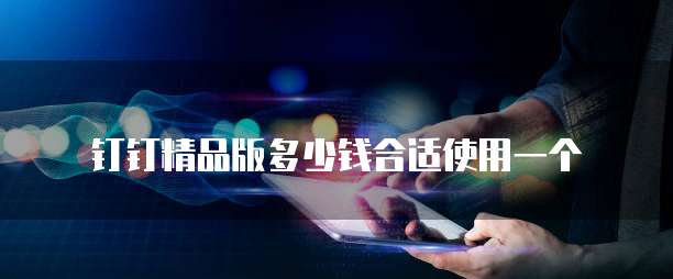 钉钉精品版多少钱合适使用一个