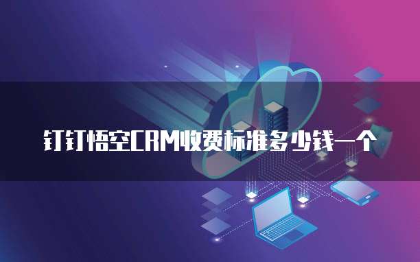 钉钉悟空crm收费标准多少钱一个