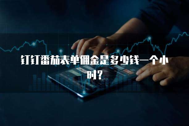 钉钉番茄表单佣金是多少钱一个小时？