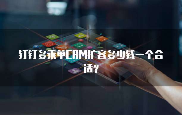 钉钉多乘单CRM扩容多少钱一个合适?