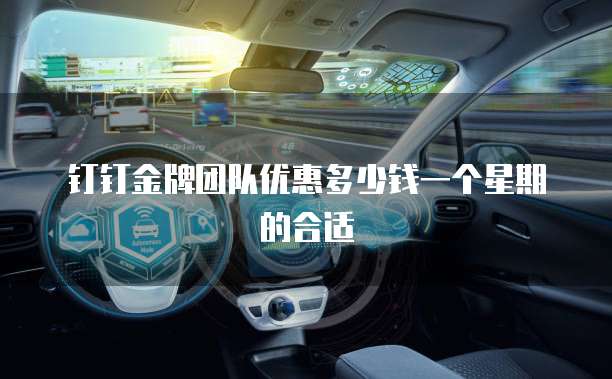 钉钉金牌团队优惠多少钱一个星期的合适
