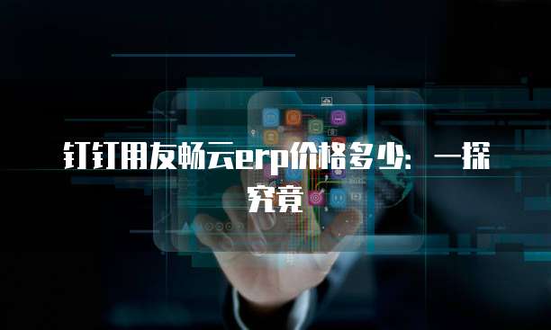 钉钉用友畅云erp价格多少：一探究竟