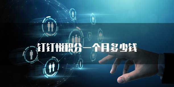 钉钉悦积分一个月多少钱
