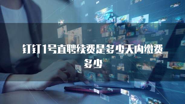 钉钉1号直聘续费是多少天内缴费多少