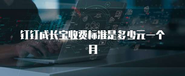 钉钉成长宝收费标准是多少元一个月