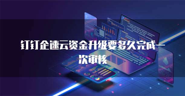 钉钉企速云资金升级要多久完成一次审核