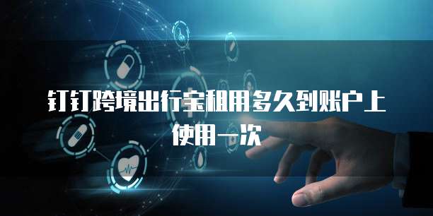 钉钉跨境出行宝租用多久到账户上使用一次