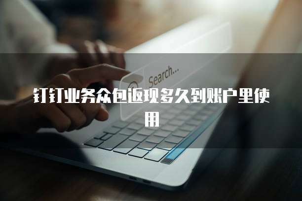 钉钉业务众包返现多久到账户里使用