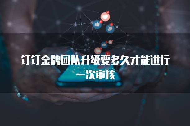 钉钉金牌团队升级要多久才能进行一次审核