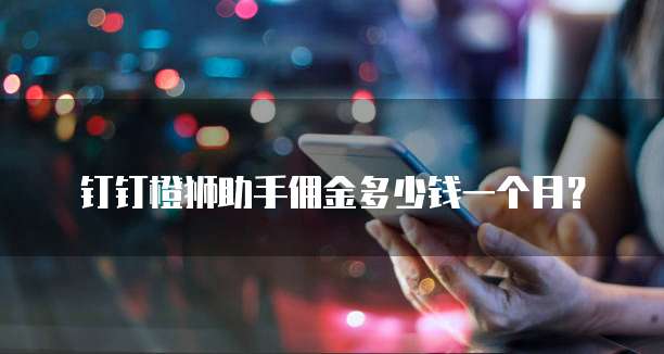 钉钉橙狮助手佣金多少钱一个月？