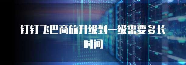 钉钉飞巴商旅升级到一级需要多长时间