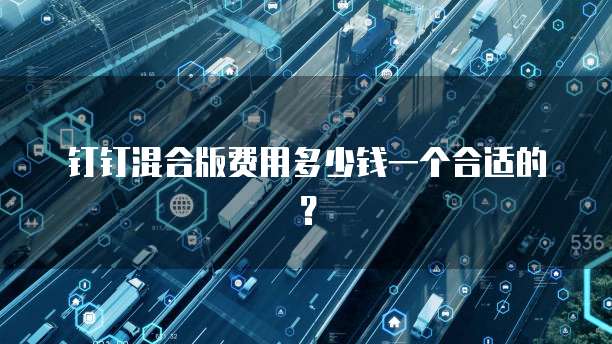 钉钉混合版费用多少钱一个合适的?