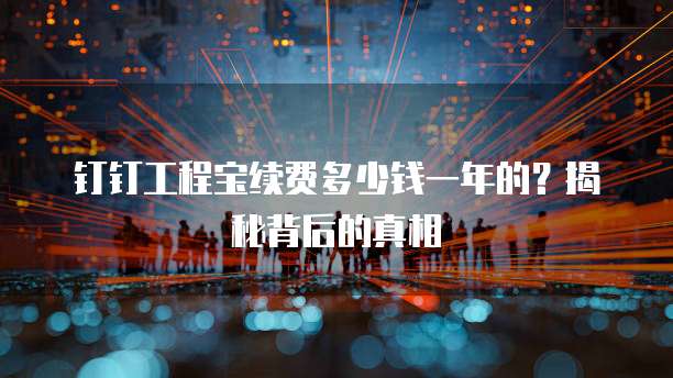钉钉工程宝续费多少钱一年的?揭秘背后的真相