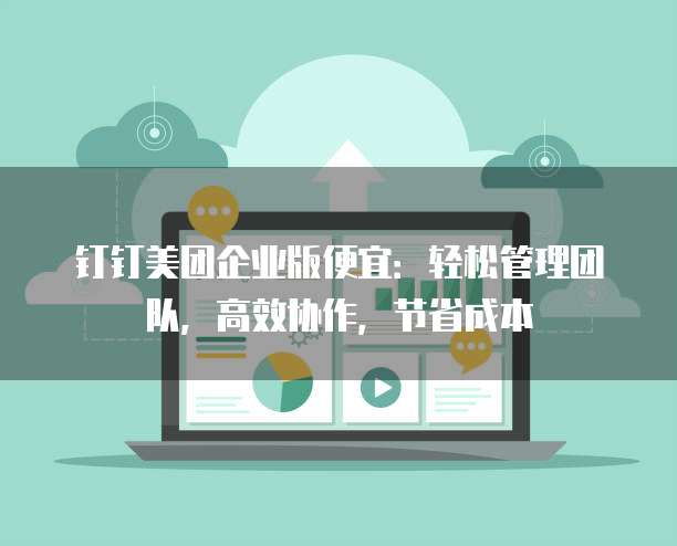 钉钉美团企业版便宜:轻松管理团队,高效协作,节省成本