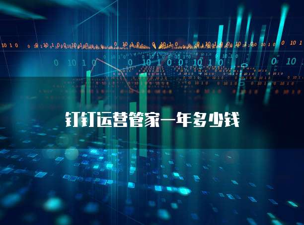 钉钉运营管家一年多少钱
